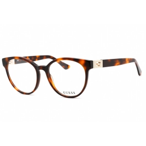 Guess Women's Eyeglasses - Full Rim Blonde Havana Plastic Round Frame | GU2909 053