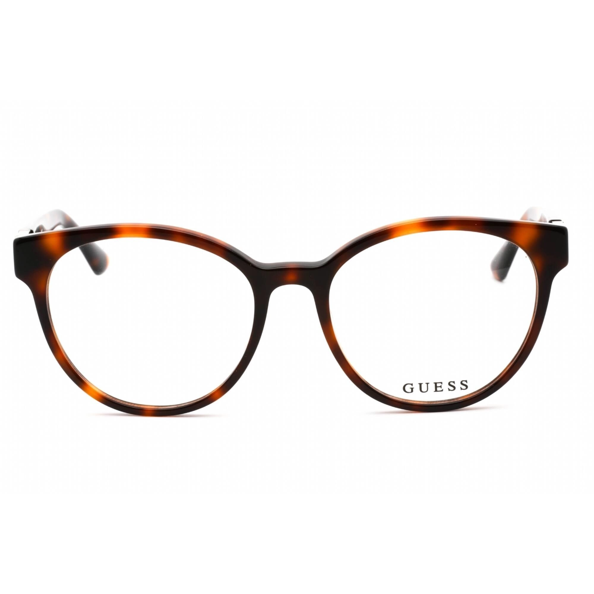 Guess Women's Eyeglasses - Full Rim Blonde Havana Plastic Round Frame | GU2909 053