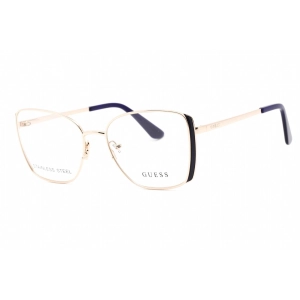 Guess Women's Eyeglasses - Full Rim Blue/Gold Metal Cat Eye Shape Frame | GU2903 092