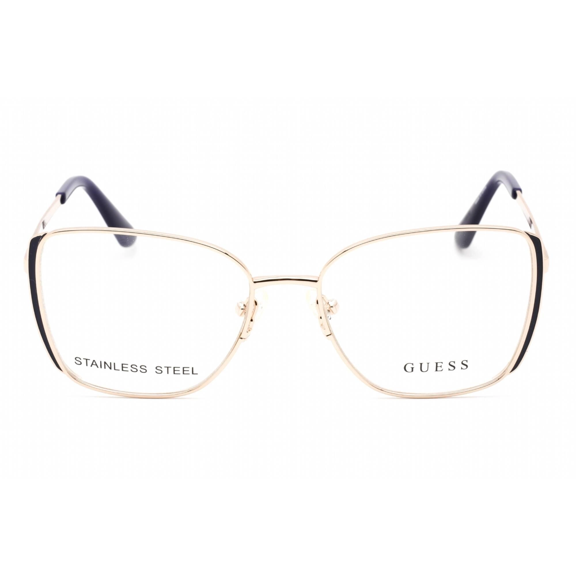Guess Women's Eyeglasses - Full Rim Blue/Gold Metal Cat Eye Shape Frame | GU2903 092