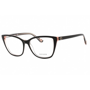 Guess Women's Eyeglasses - Full Rim Shiny Black Plastic Cat Eye Frame | GU2884 001