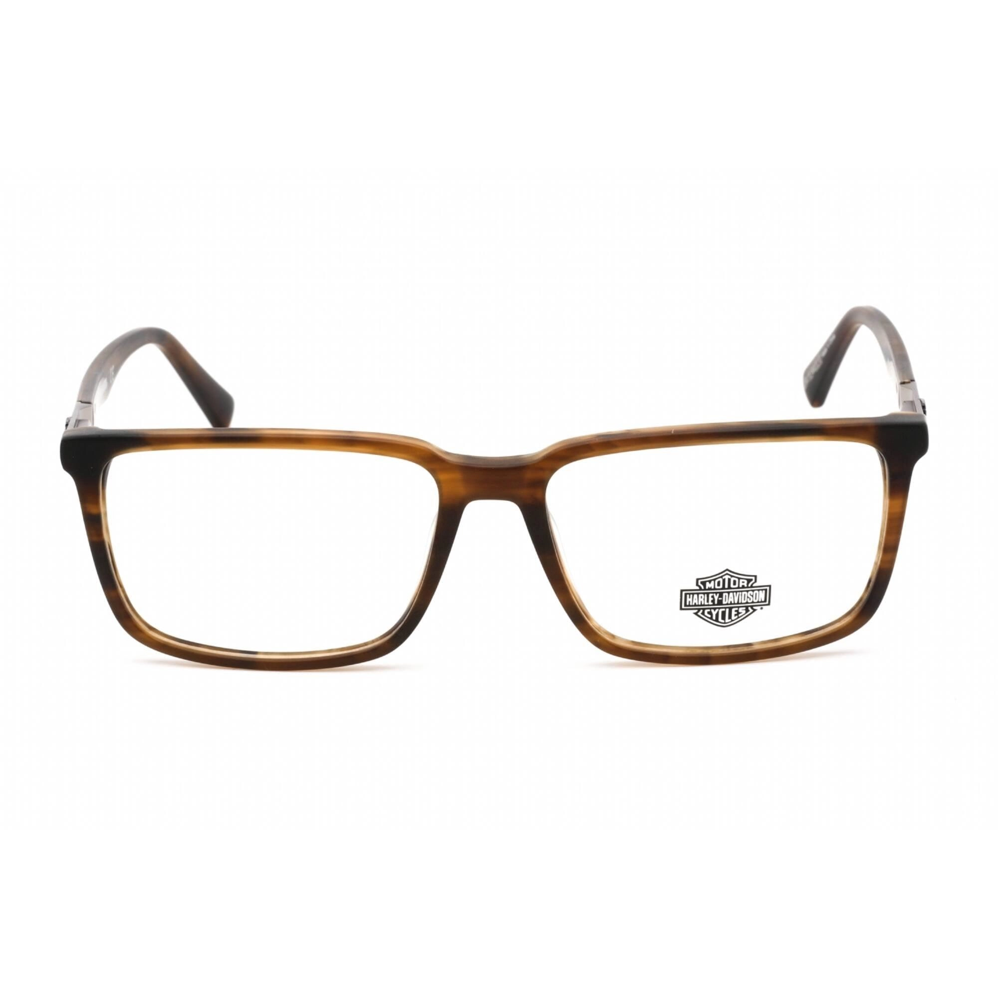 Harley Davidson Men's Eyeglasses - Matte Light Brown Metal/Plastic Frame | HD0906 046