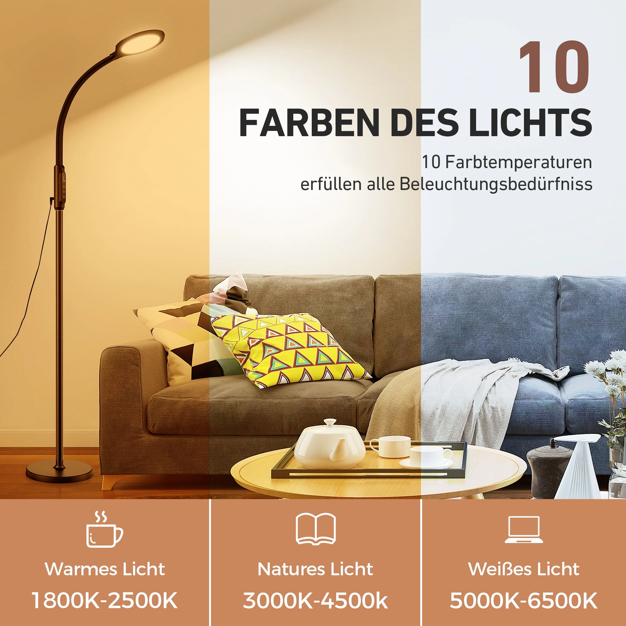 HM626 LED Floor Lamp 10 Colors Modes (EU ONLY)