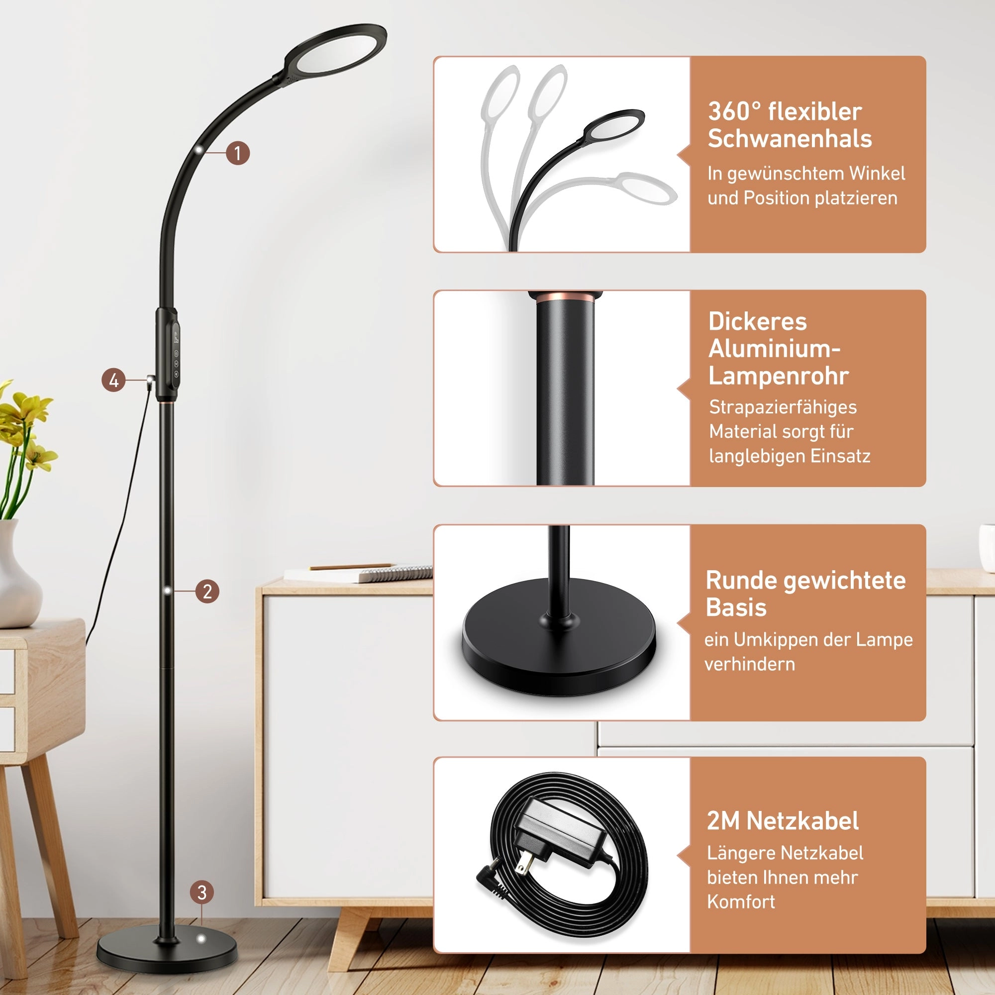 HM626 LED Floor Lamp 10 Colors Modes (EU ONLY)