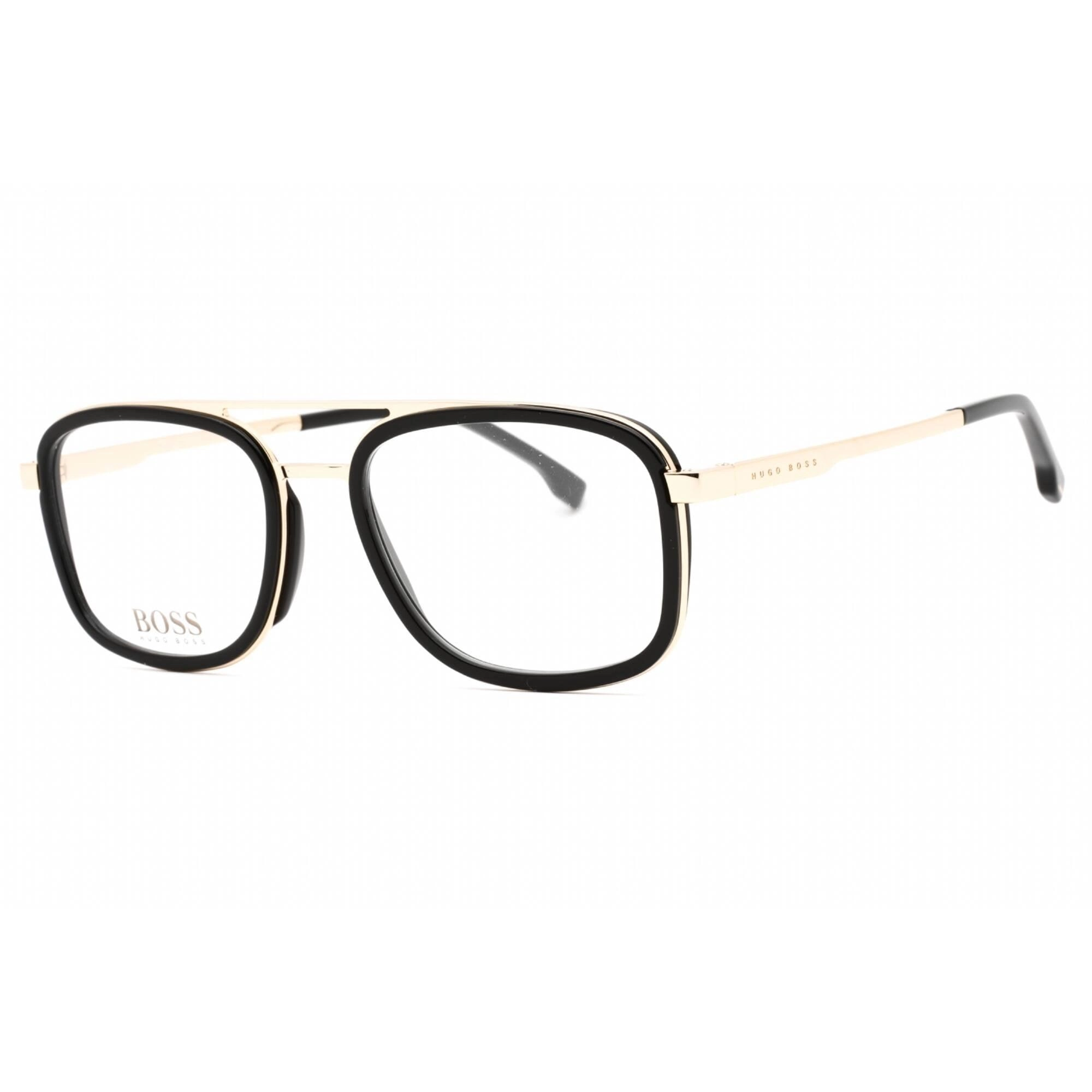 Hugo Boss Men's Eyeglasses - Black Gold Full Rim Square Frame | BOSS 1255 02M2 00