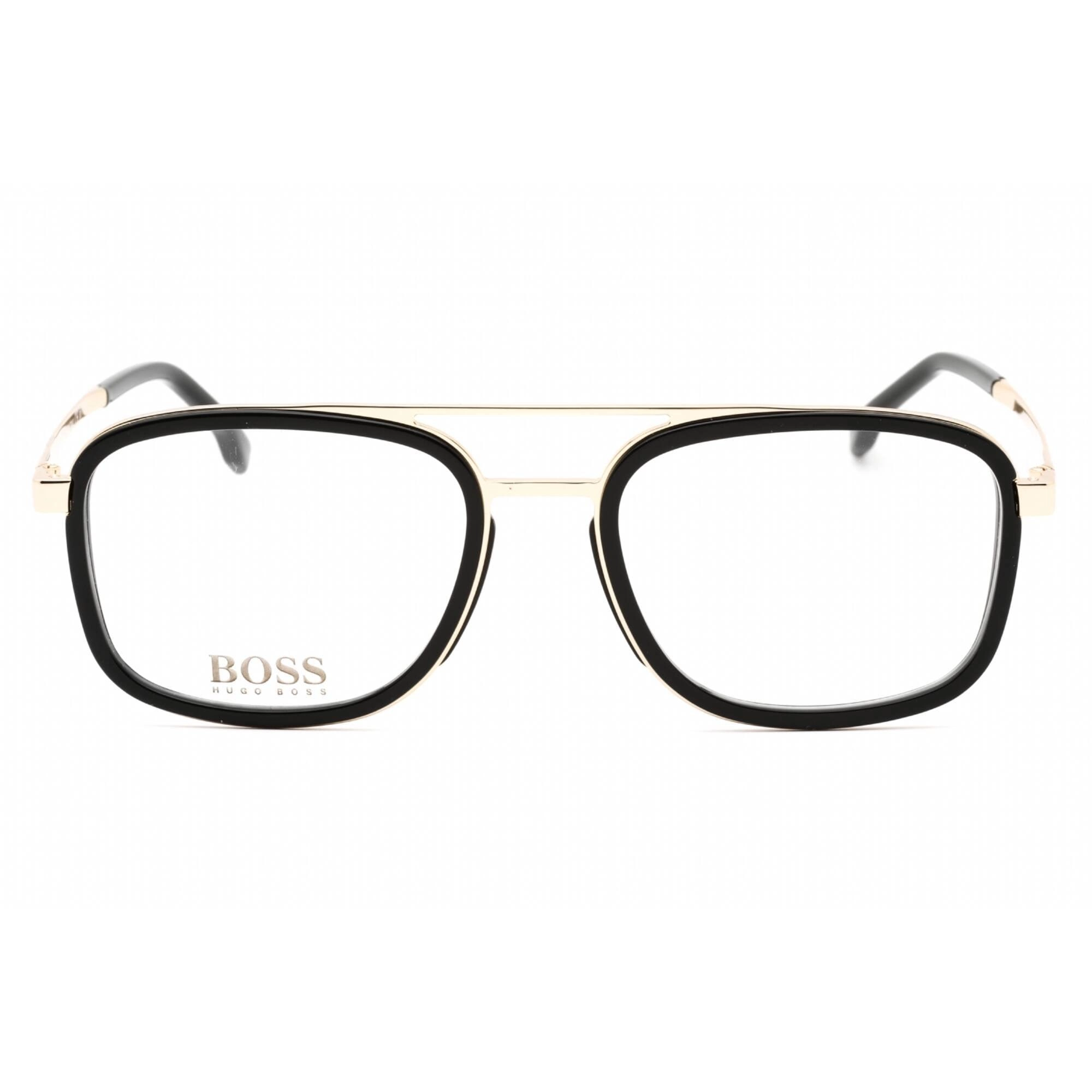 Hugo Boss Men's Eyeglasses - Black Gold Full Rim Square Frame | BOSS 1255 02M2 00