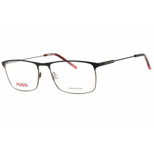 Hugo Men's Eyeglasses - Matte Black Dark Ruthenium Rectangular Frame | HG 1182 0RZZ 00