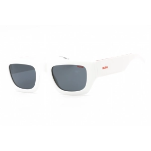 Hugo Men's Sunglasses - White Plastic Full Rim Rectangular Frame | HG 1252/S 0VK6 IR