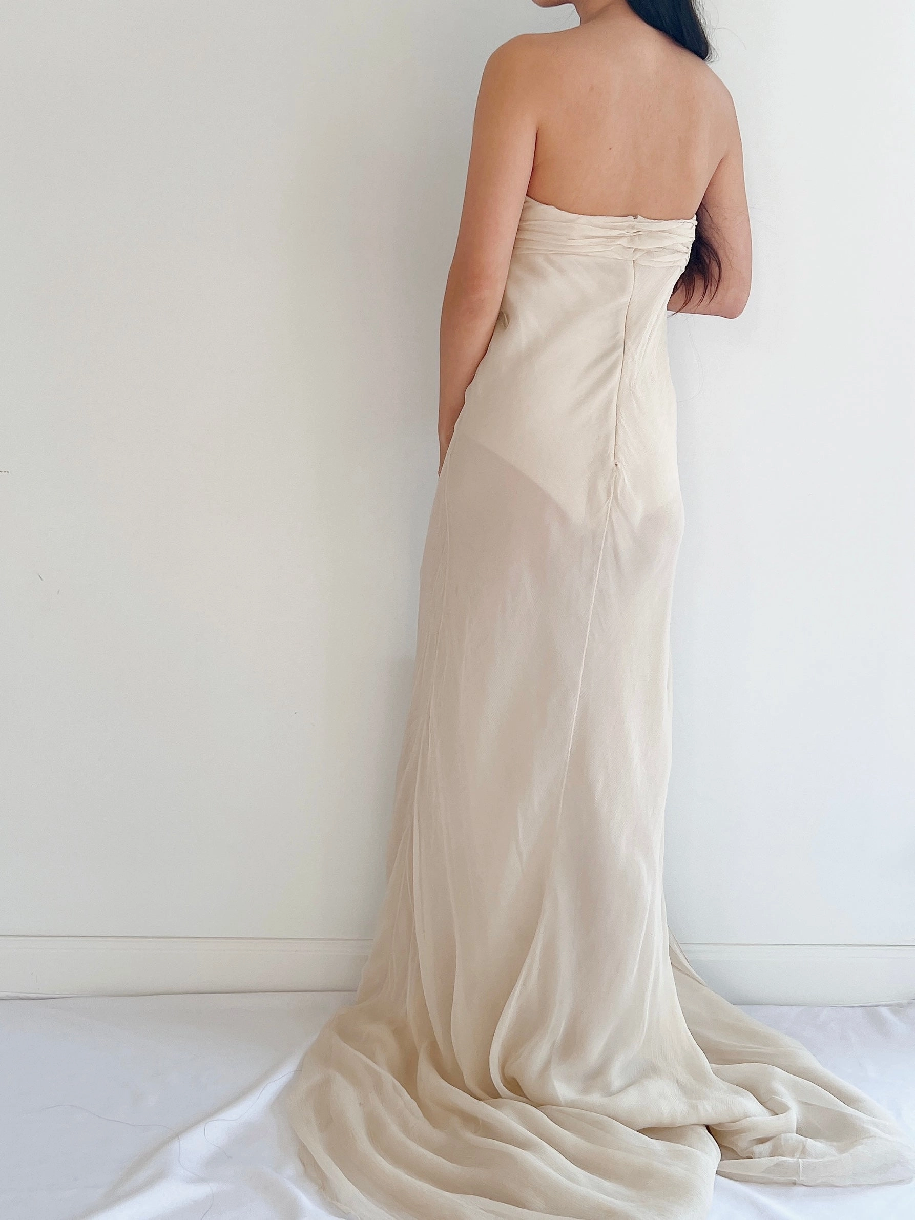 J. Mendel Silk Draped Gown - M