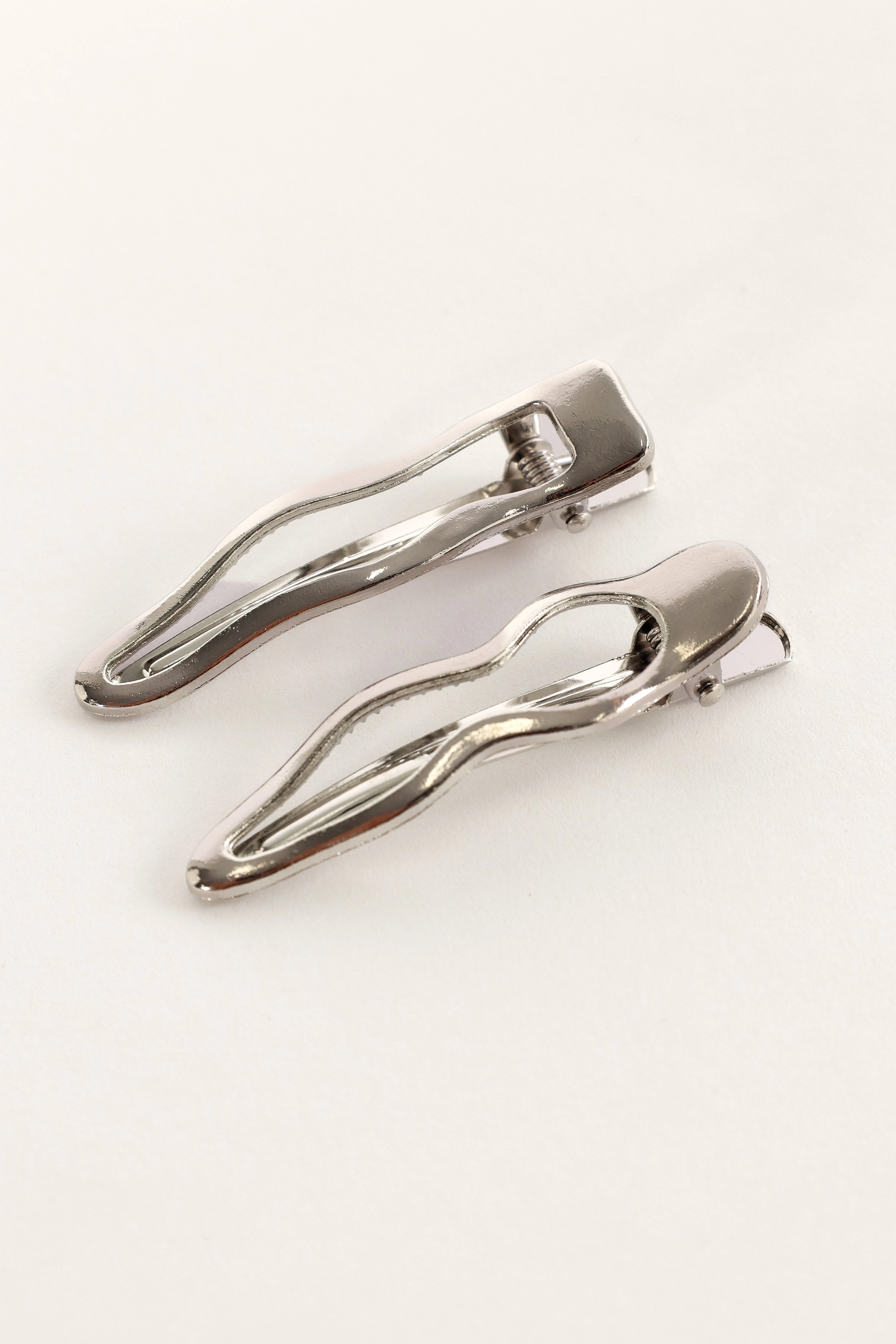 Kesha 2 Pack Hairclip - Silver