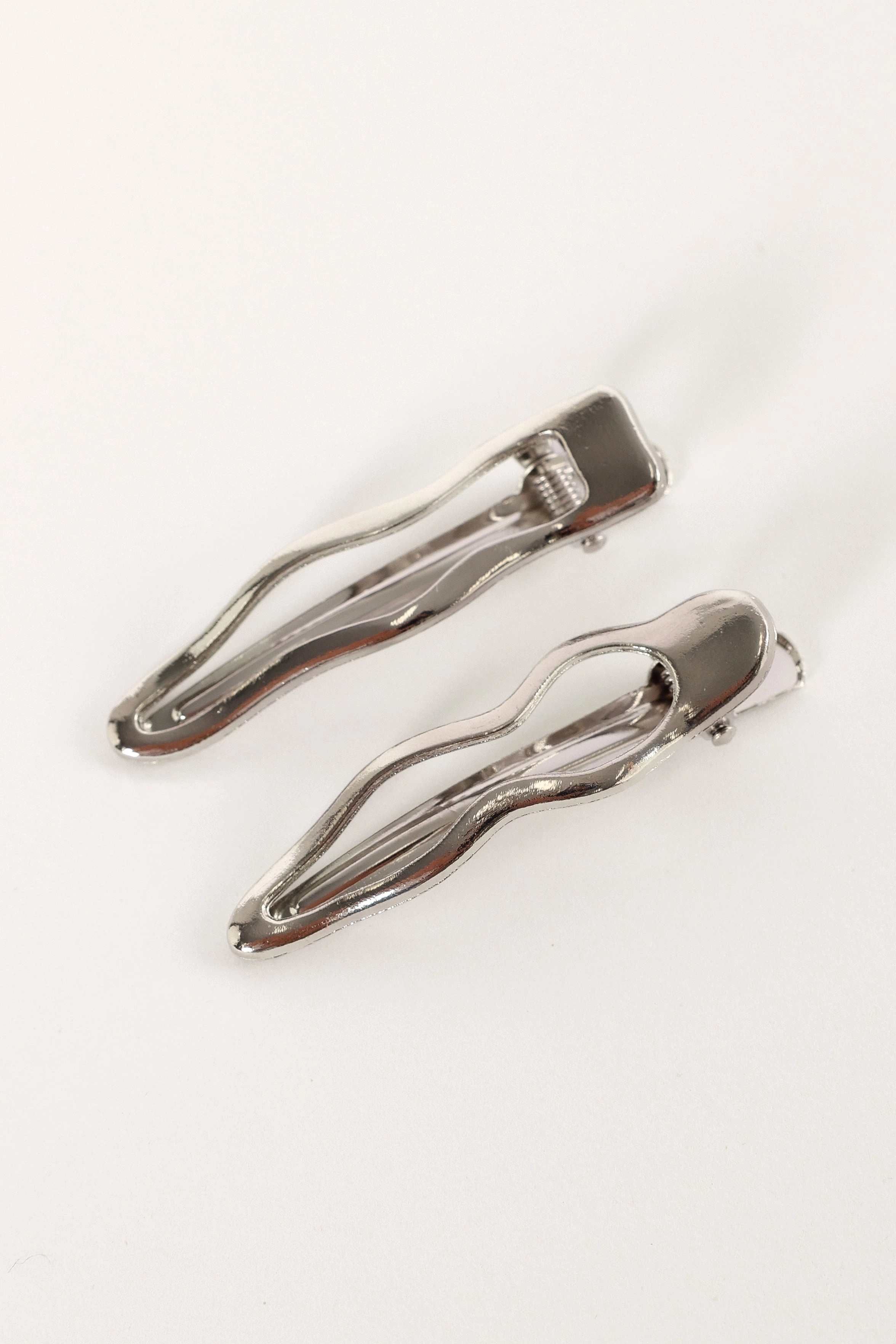 Kesha 2 Pack Hairclip - Silver