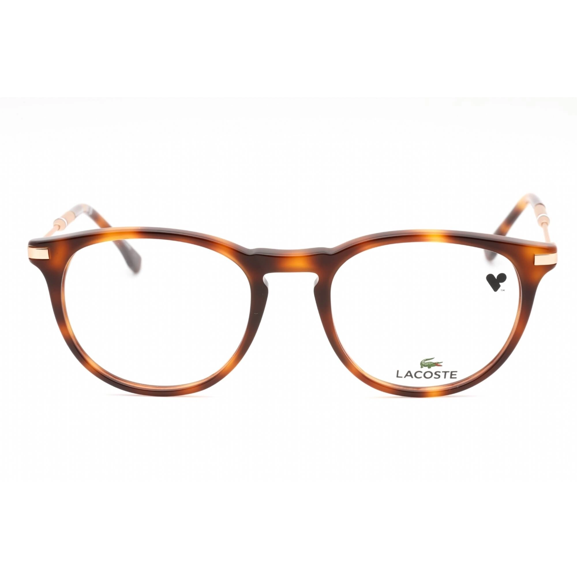 Lacoste Men's Eyeglasses - Havana Plastic Full Rim Frame Clear Demo Lens | L2918 214