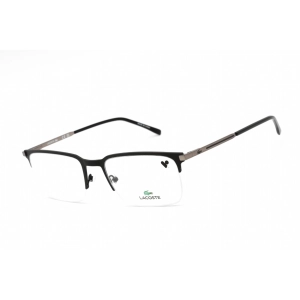 Lacoste Unisex Eyeglasses - Demo Lens Black Rectangular Half Rim Frame | L2268 001