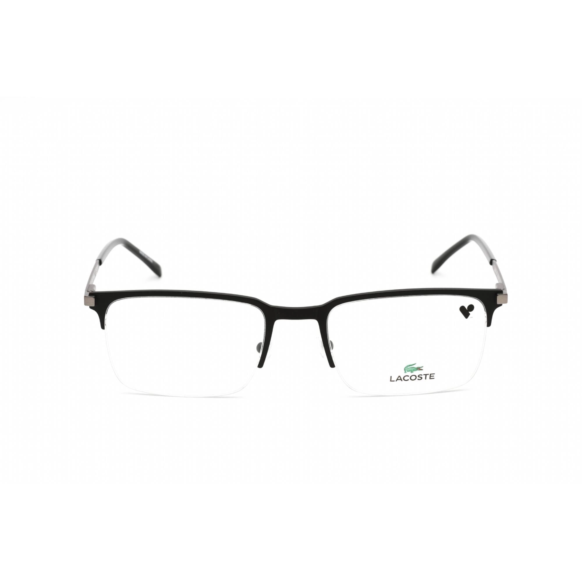 Lacoste Unisex Eyeglasses - Demo Lens Black Rectangular Half Rim Frame | L2268 001