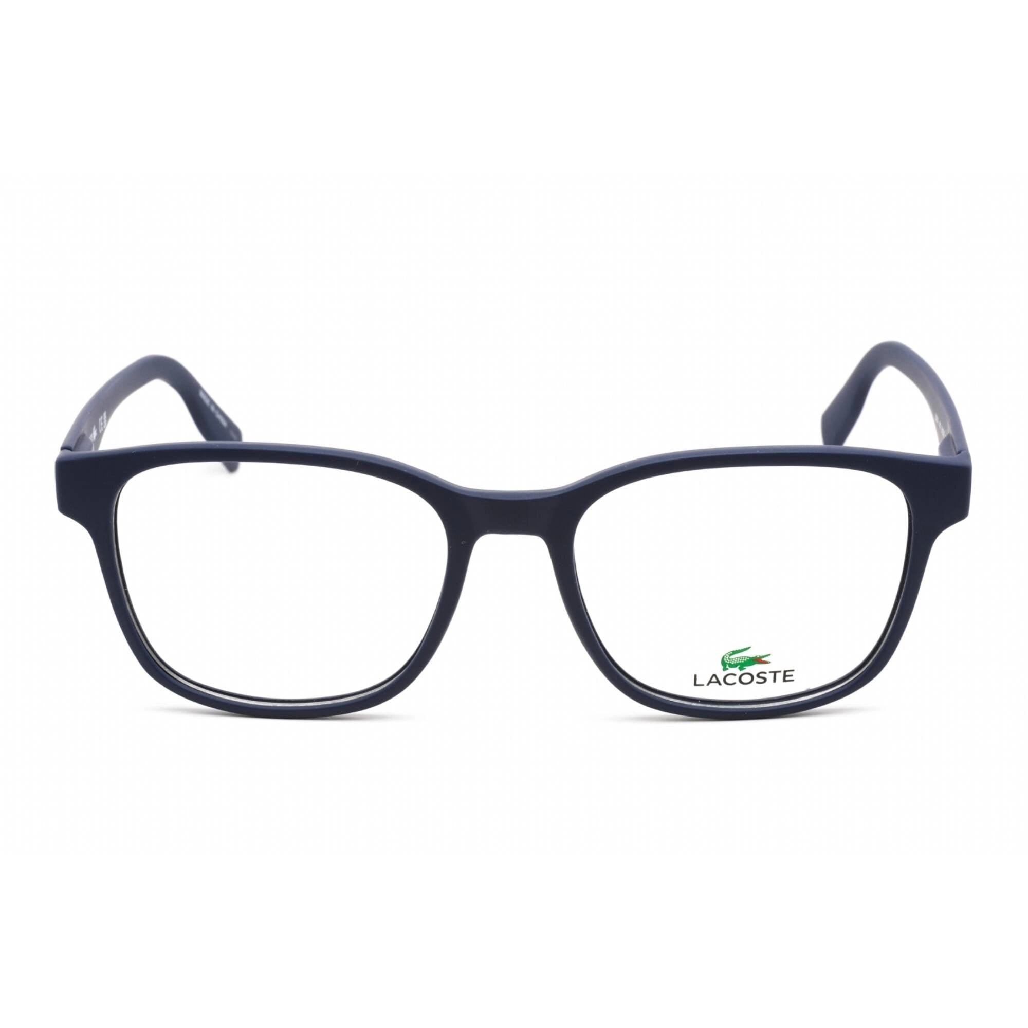 Lacoste Women's Eyeglasses - Full Rim Matte Blue Plastic Rectangular Frame | L2914 401