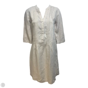 Linen Pin Tuck Dress Casual Short By J Mclaughlin In Tan, Size: S