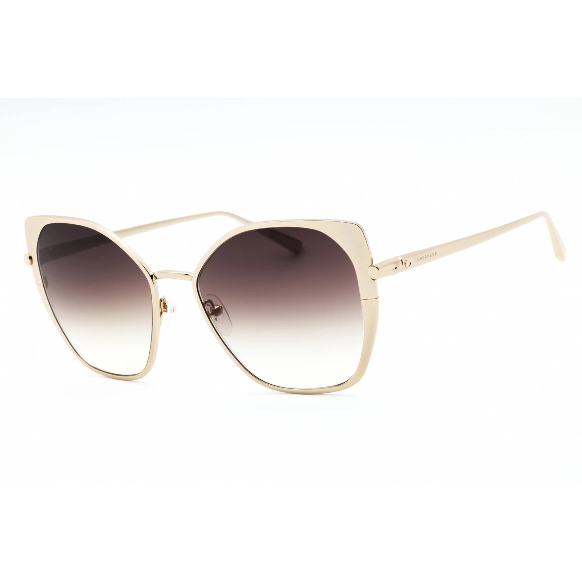 Longchamp Women's Sunglasses - Gold Metal Full Rim Butterfly Shape Frame| LO175S 727