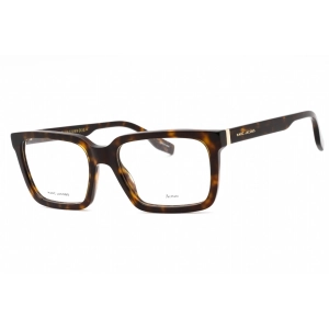 Marc Jacobs Men's Eyeglasses - Havana Plastic Rectangular Full Rim | MARC 643 086