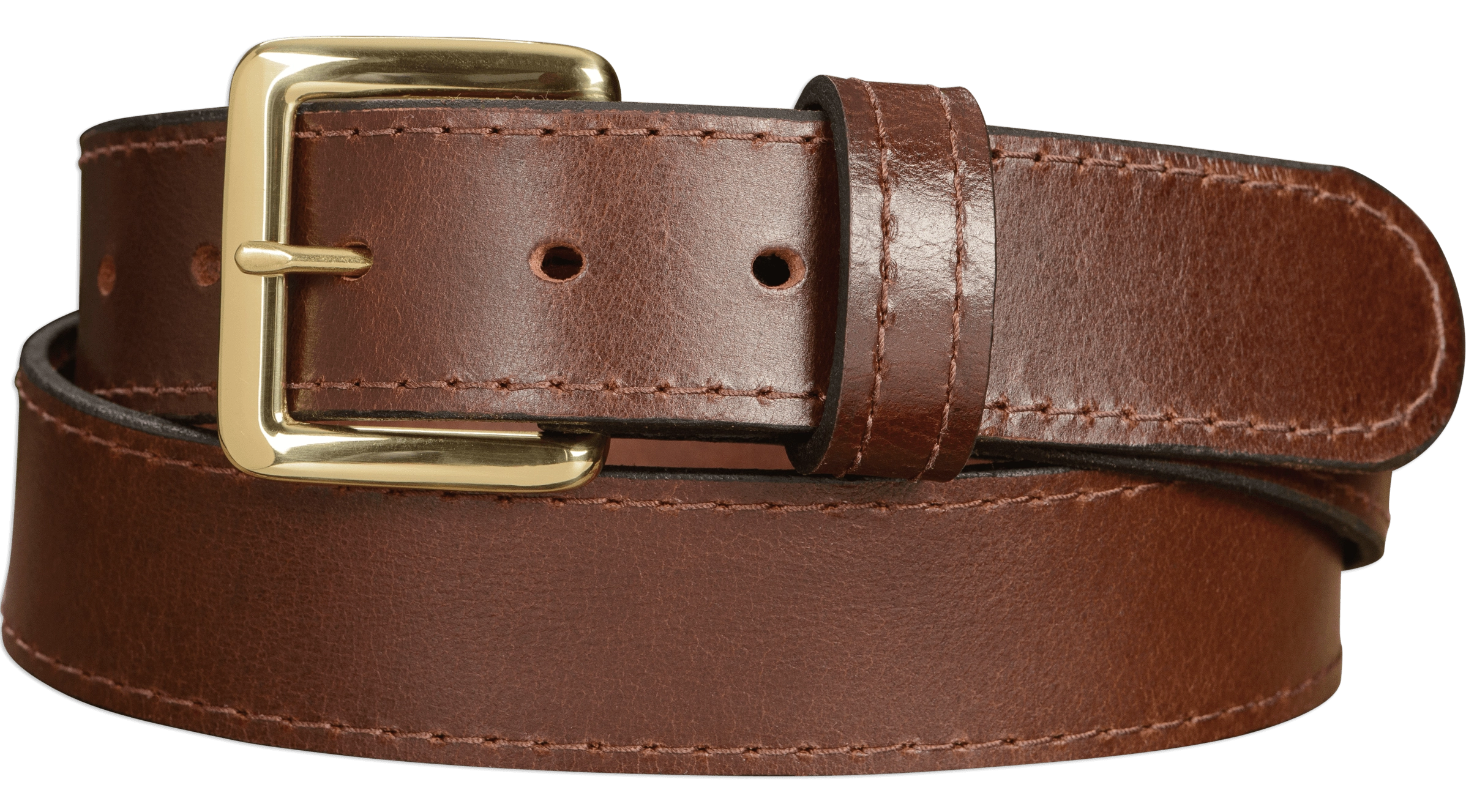 Men's Brown Water Buffalo Leather Belt