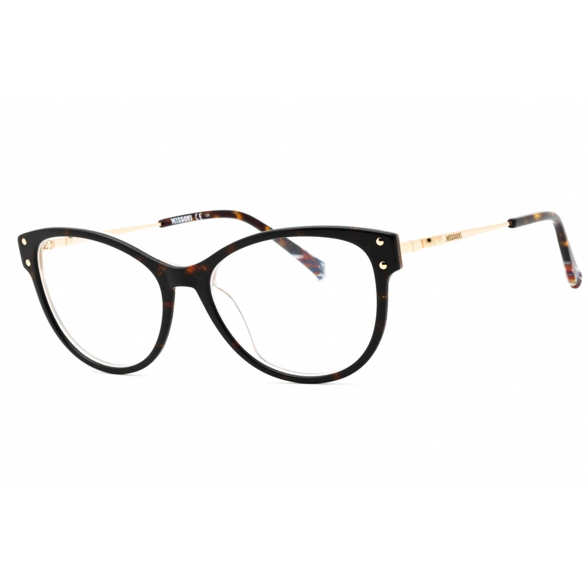 Missoni Women's Eyeglasses - Havana Plastic Cat Eye Full Rim Frame | MIS 0027 0086 00