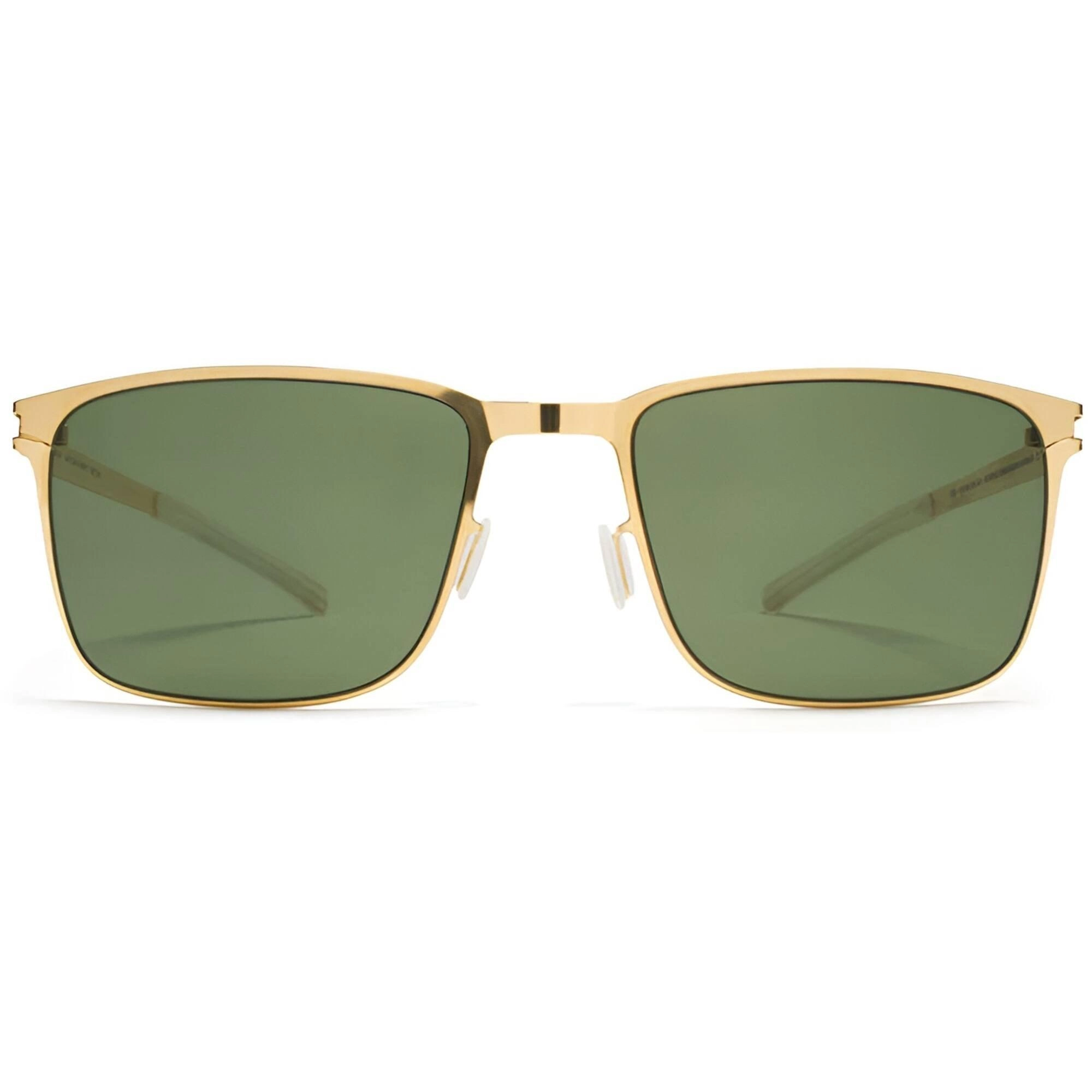 Mykita Men's Sunglasses - Glossy Gold Metal Frame Fern Polarized Lens | YANIR GG_FN P