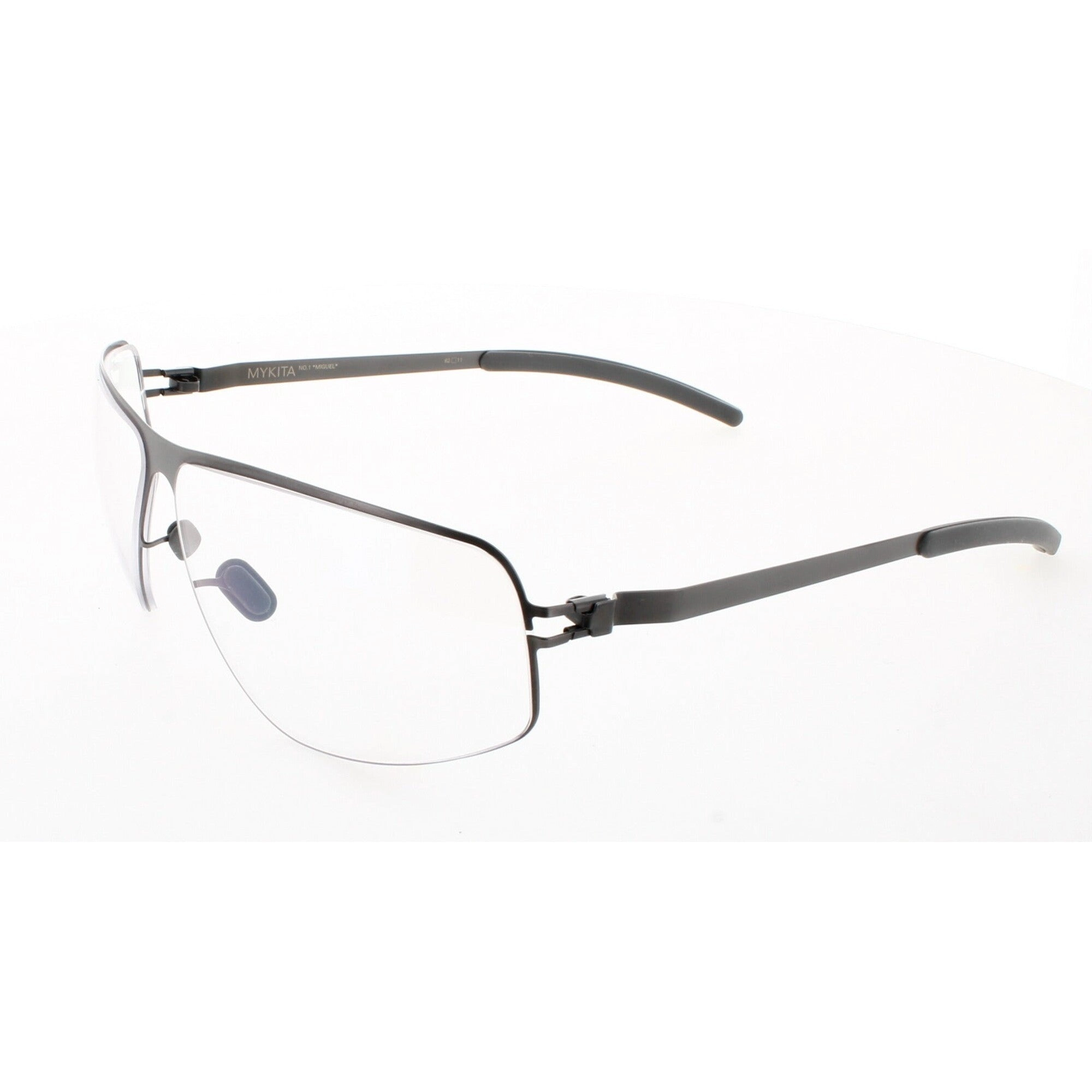 Mykita Unisex Eyeglasses - Graphite Square Full Rim Frame | NO1-MIGUEL-GRAPHITE 012