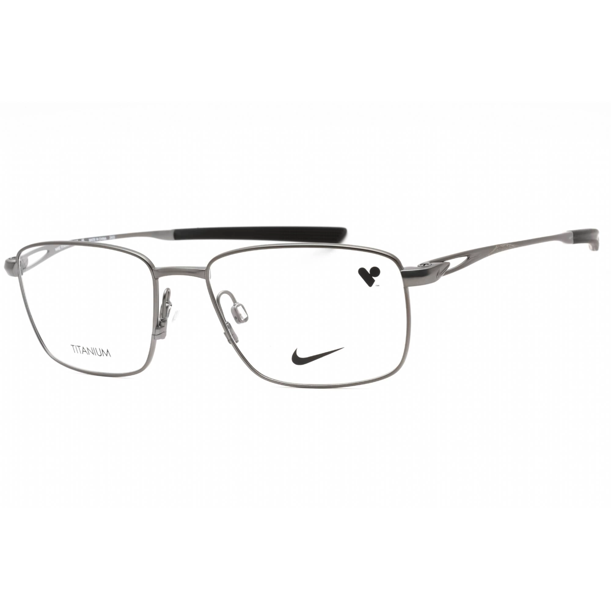Nike Men's Eyeglasses - Satin Gunmetal Titanium Rectangular Frame | NIKE 6046 070