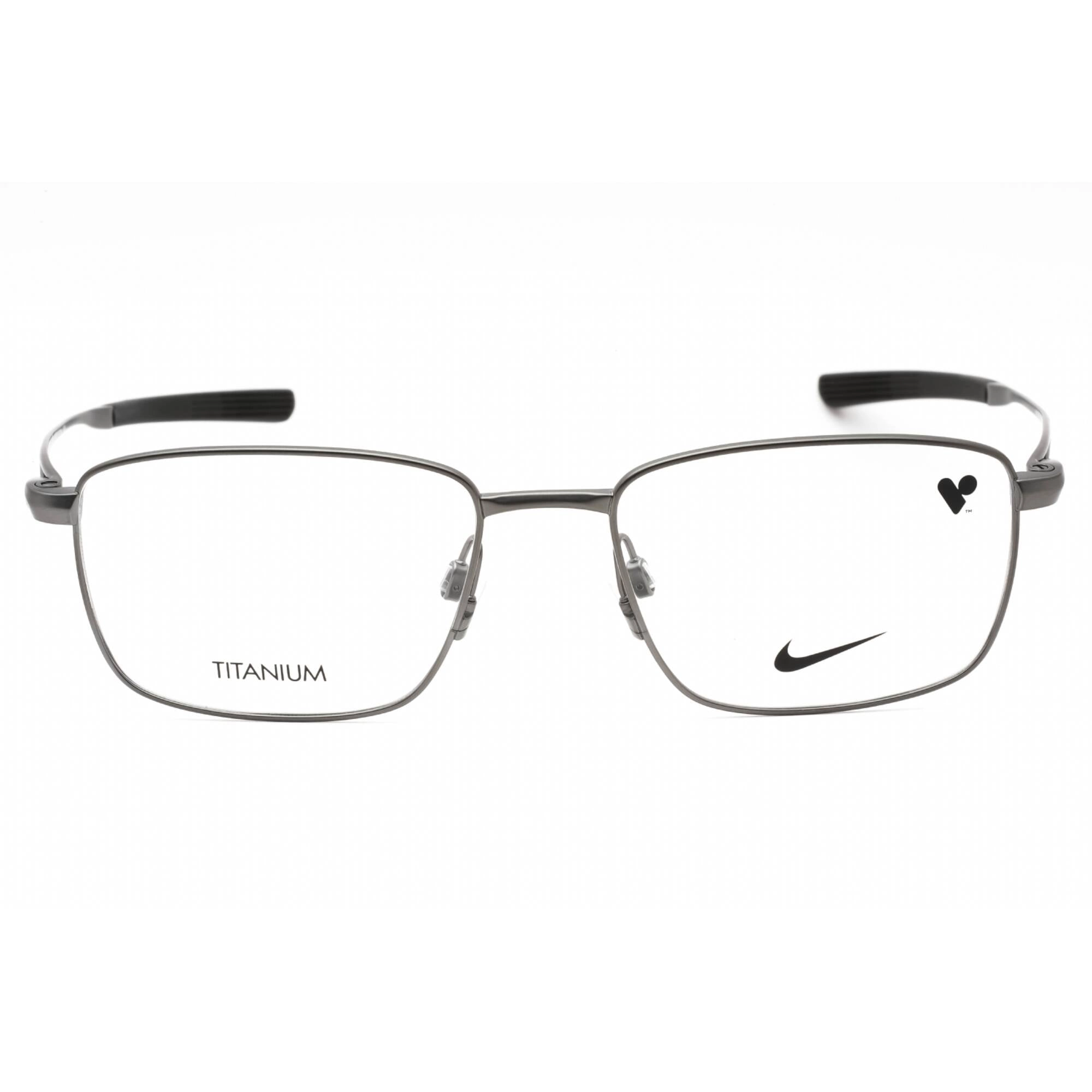 Nike Men's Eyeglasses - Satin Gunmetal Titanium Rectangular Frame | NIKE 6046 070