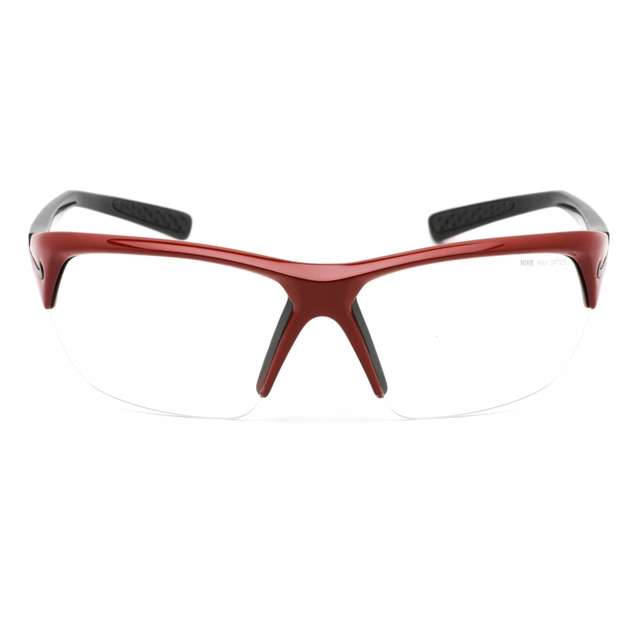 Nike Men's Sunglasses - Half Rim White Plastic Wraparound Shape Frame | SKYLON ACE 601