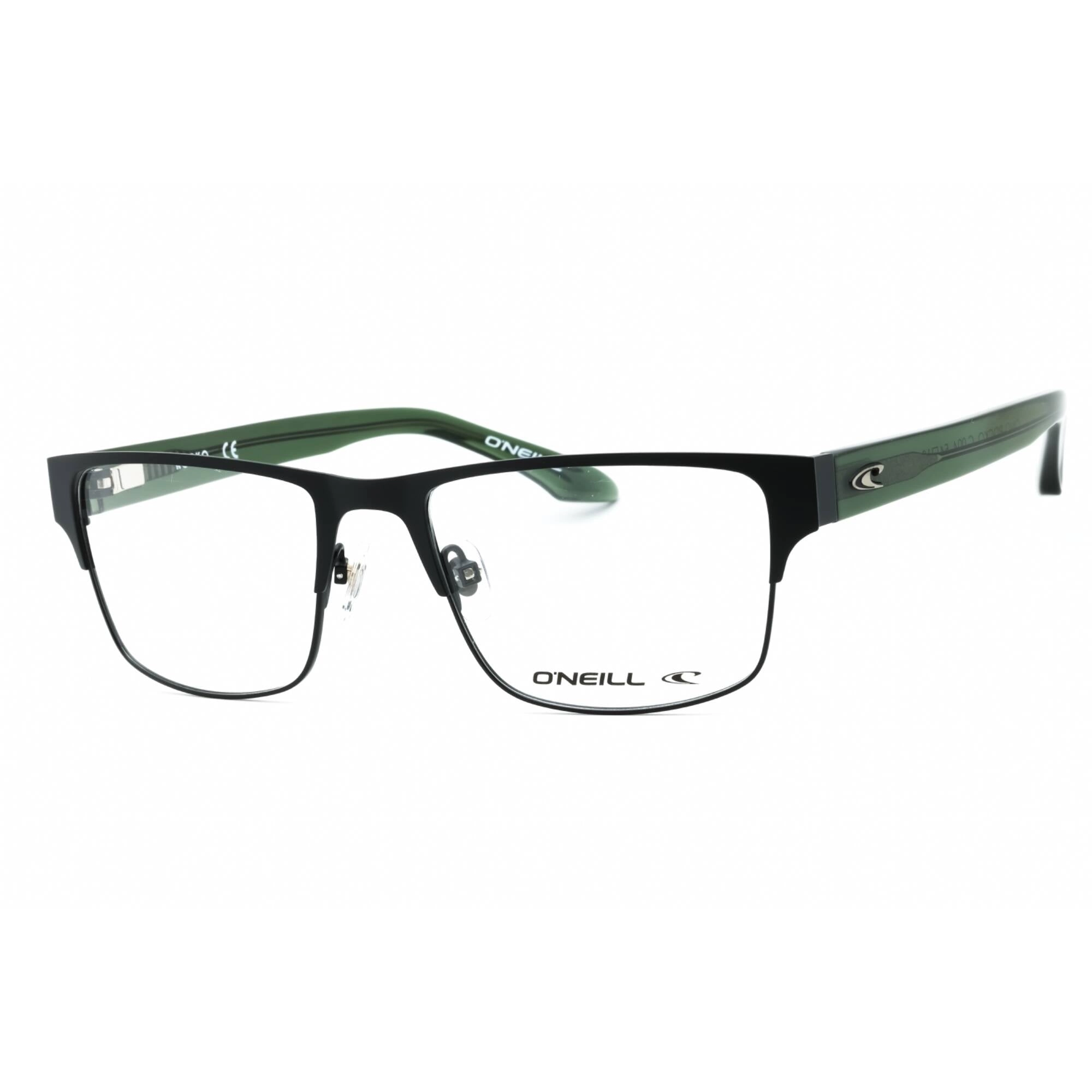 ONeill Men's Eyeglasses - Black/Green Metal Square Full Rim Frame | ONO-ROCKO 004