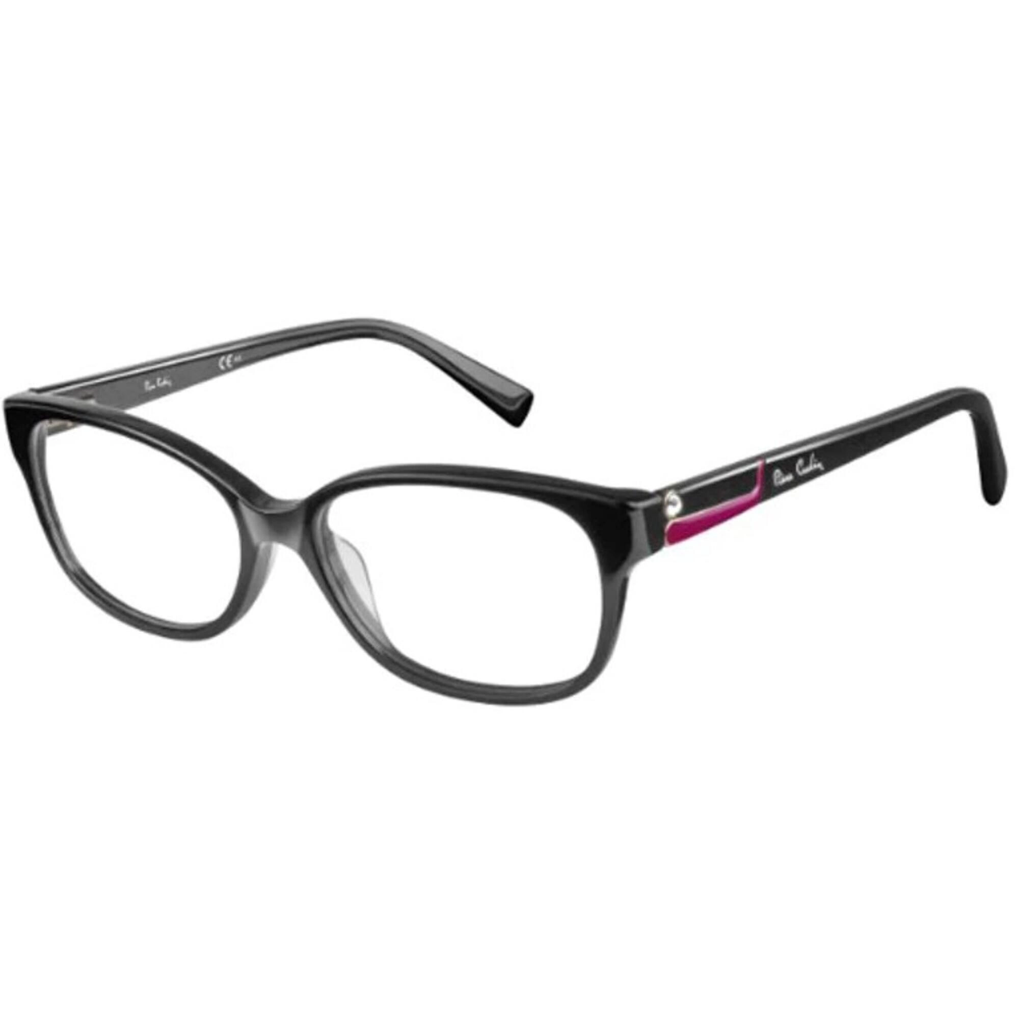 Pierre Cardin Women's Eyeglasses - Full Rim Black Acetate Square Frame | P.C. 8434 807
