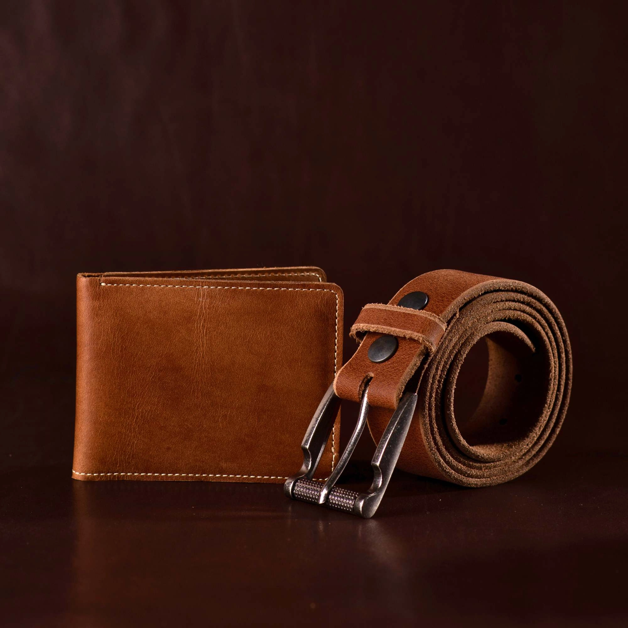 Pinnacle Belt   Wallet - Men's Leather Belt and Wallet Gift Set