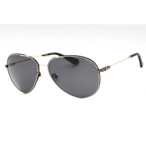 Police Men's Sunglasses - Black Rose Gold Metal Aviator Full Rim Frame | SPLL11 0302