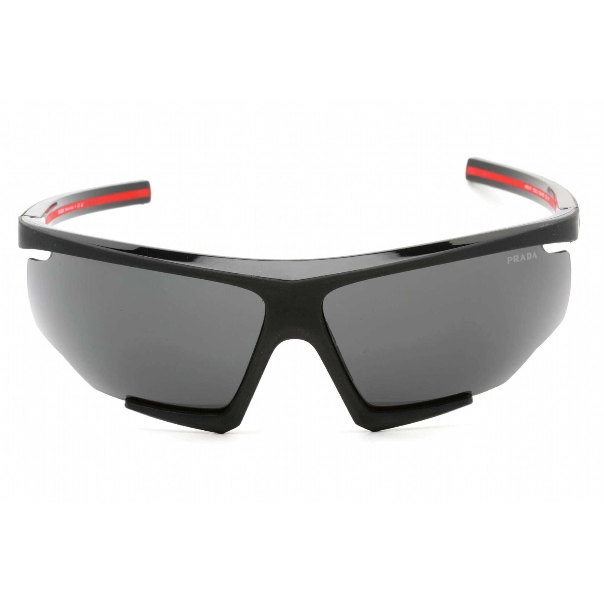 Prada Sport Men's Sunglasses - Black Rubber Frame Dark Grey Lens | 0PS 07YS DG006F