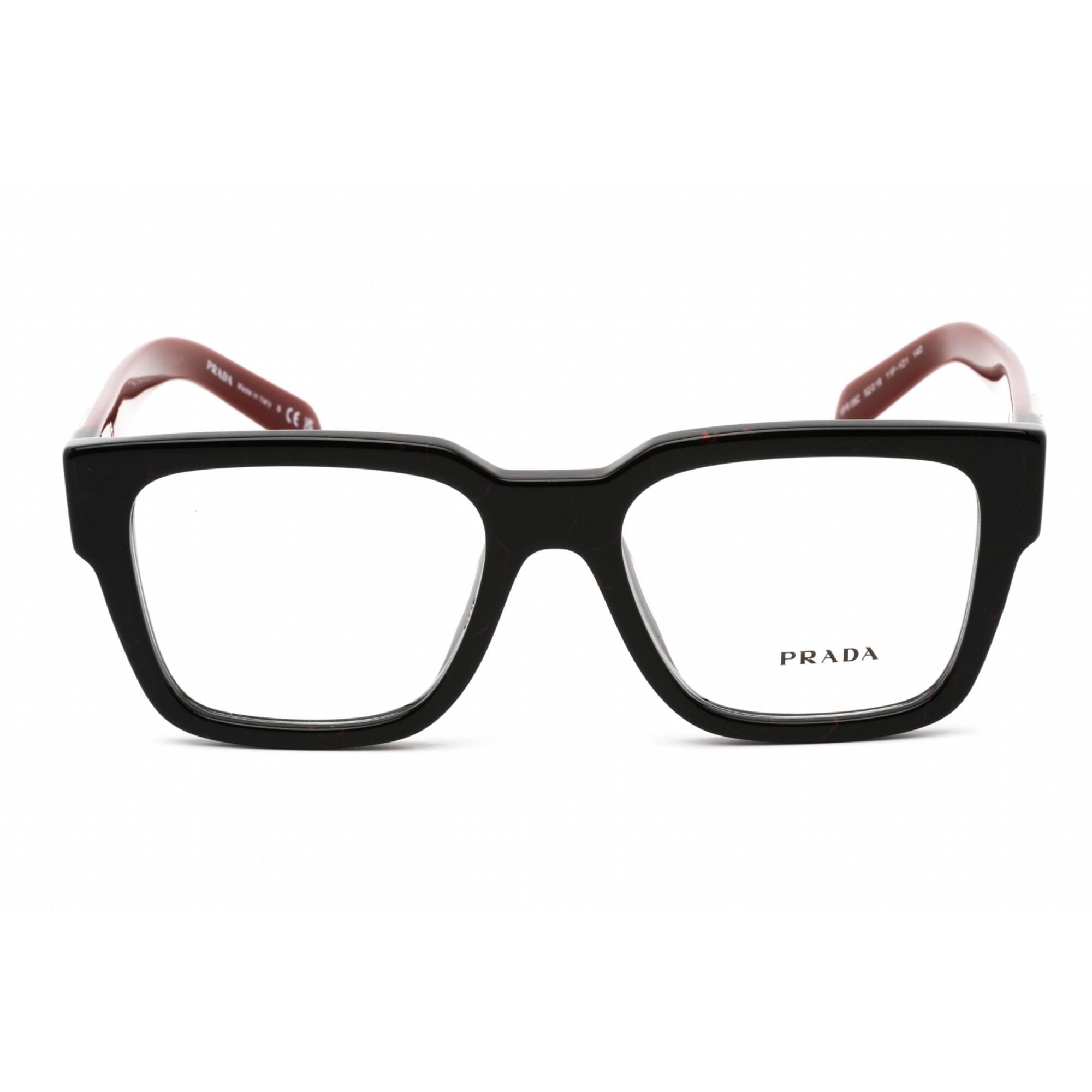 Prada Women's Eyeglasses - Etruscan Black Marble Plastic Square | 0PR 08ZV 11F1O1