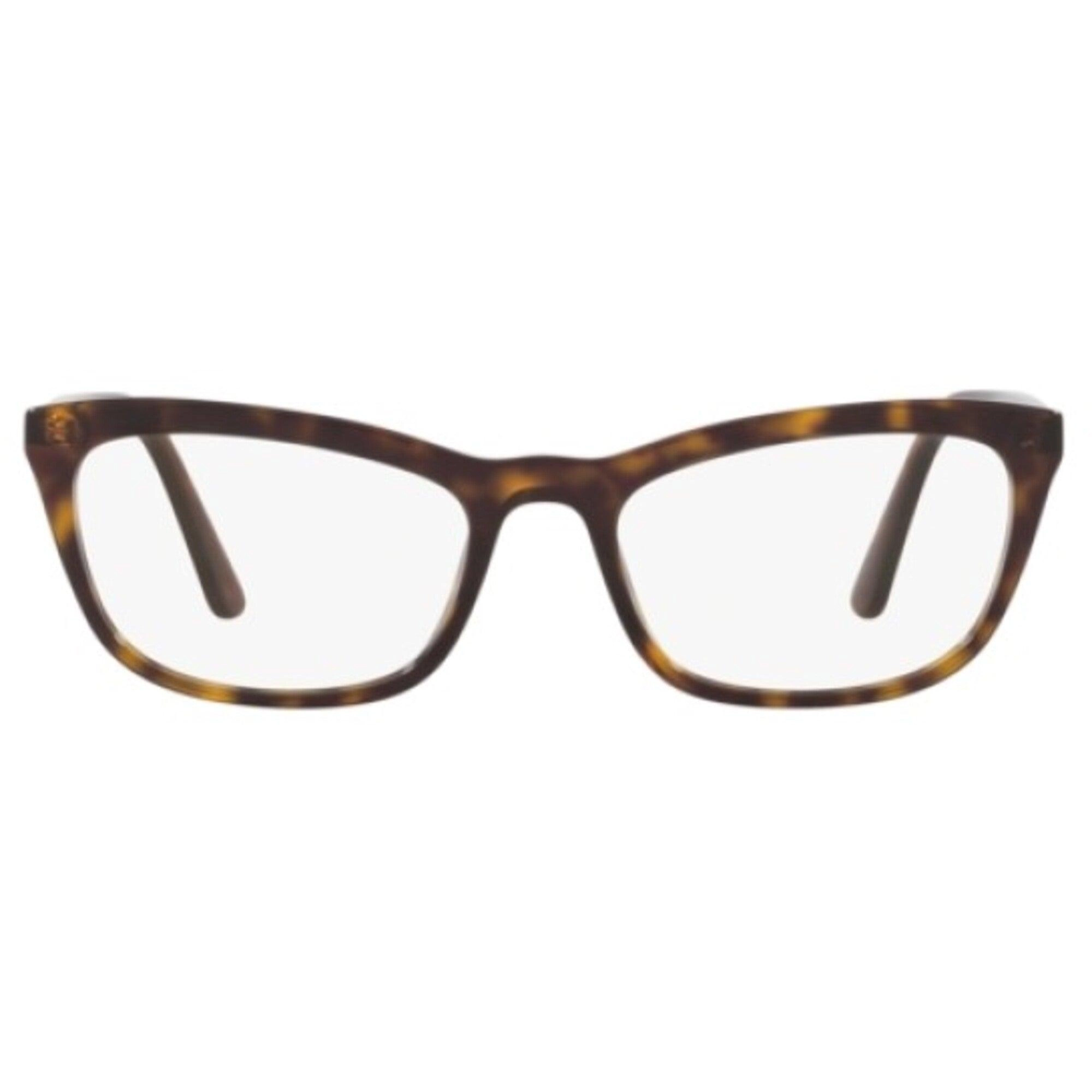 Prada Women's Eyeglasses - Havana Plastic Cat Eye Frame | PRADA 0PR10VV 2AU1O152