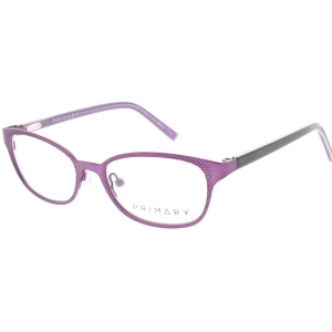 Primary Kid's Eyeglasses - Demo Lens Metal Oval Full Rim 45mm Frame | Pk122 Violet
