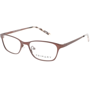 Primary Kid's Eyeglasses - Demo Lens Metal Rectangular Full Rim Frame | Pk120 Burgundy
