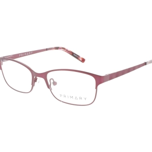 Primary Kid's Eyeglasses - Demo Lens Metal Rectangular Full Rim Frame | Pk128 Burgundy