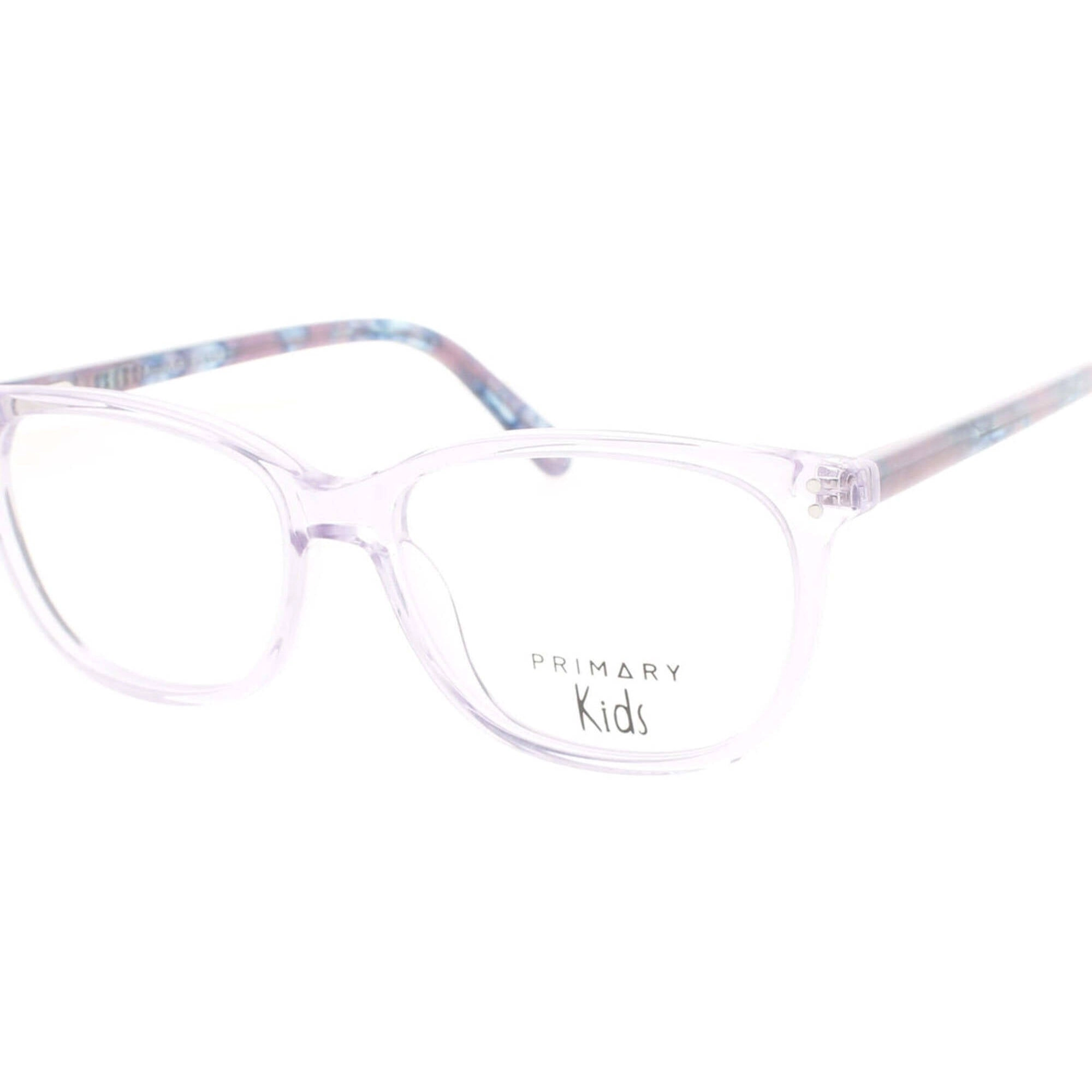 Primary Kid's Eyeglasses - Demo Lens Plastic Cat Eye Full Rim | Pk156 LilacCrystal