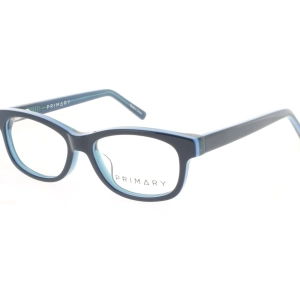 Primary Kid's Eyeglasses - Demo Lens Plastic Cat Eye Shape Full Rim Frame | Pk140 Blue
