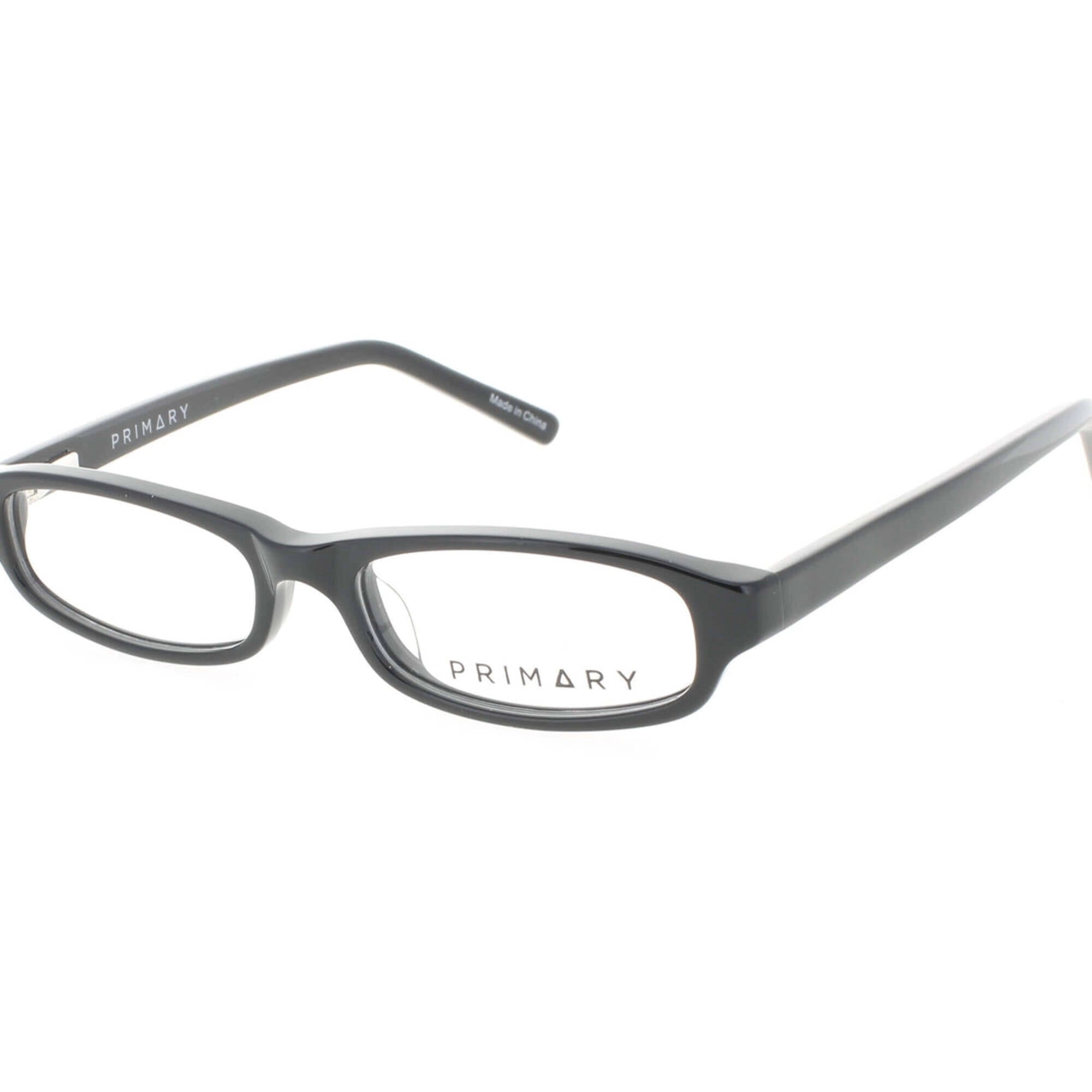 Primary Kid's Eyeglasses - Demo Lens Plastic Oval Shape Full Rim Frame | Pk139 Black