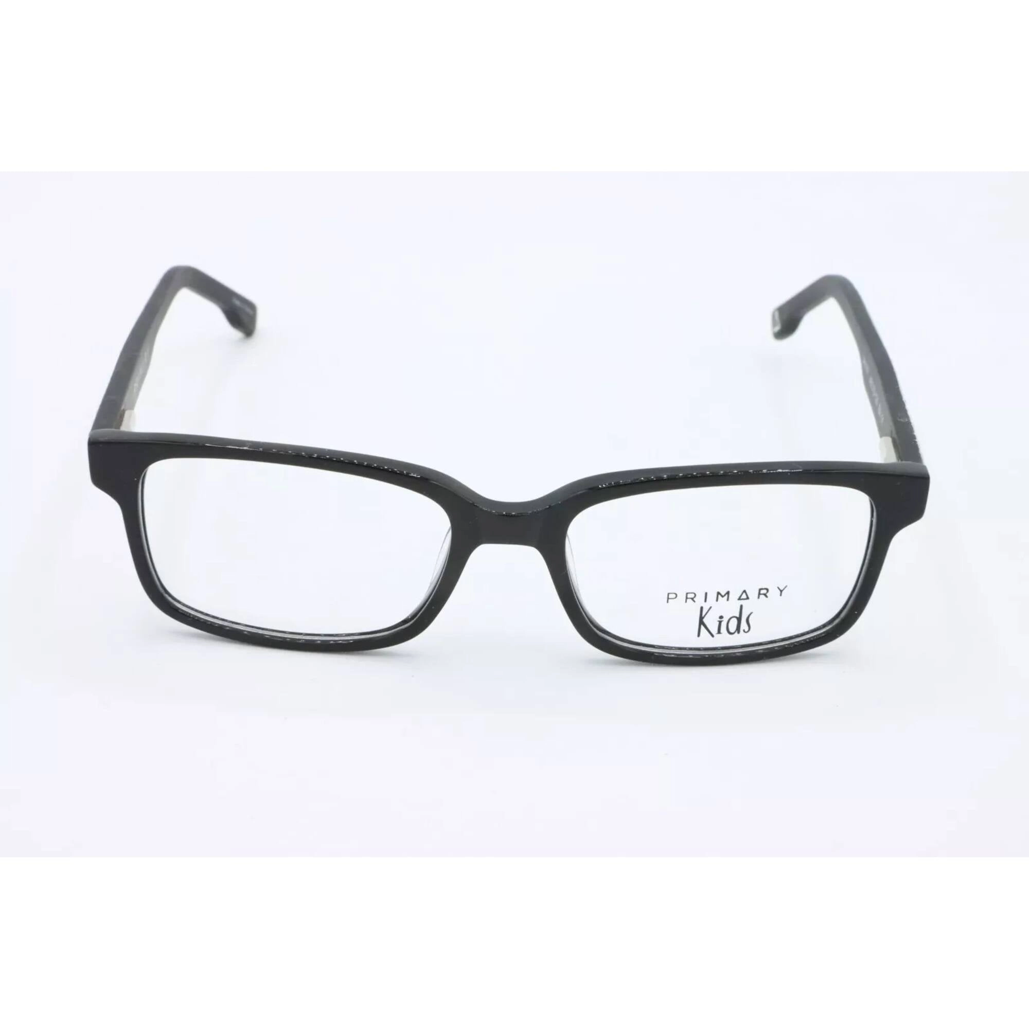 Primary Kid's Eyeglasses - Demo Lens Plastic Rectangular Full Rim Frame | Pk117 Black