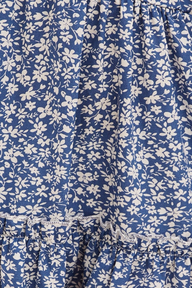 Print Kids Sleeveless Button Front Dress