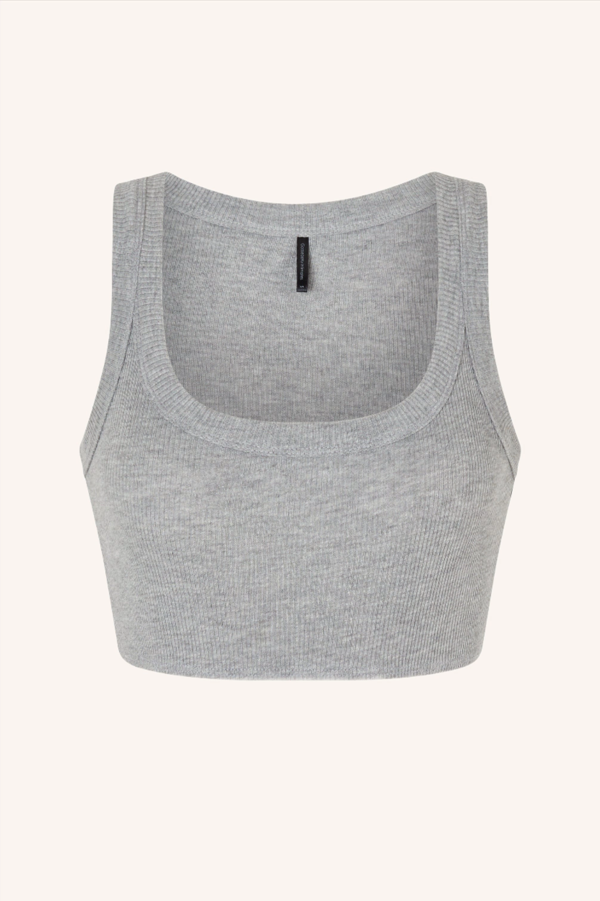 Rib Crop Grey