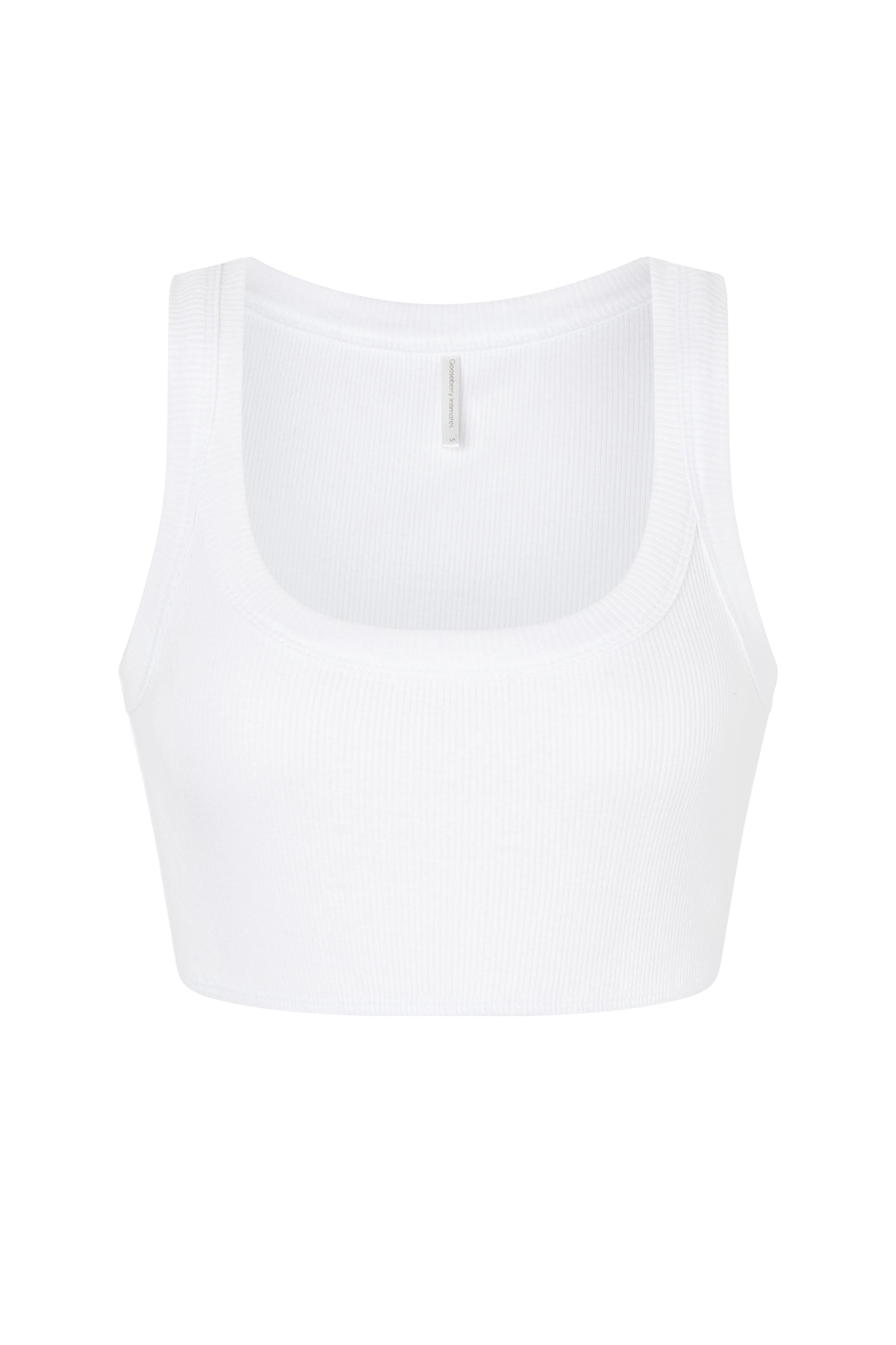 Rib Crop Grey