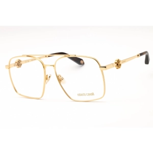 Roberto Cavalli Men's Eyeglasses - Polished Yellow Gold Metal Frame | VRC028 0400