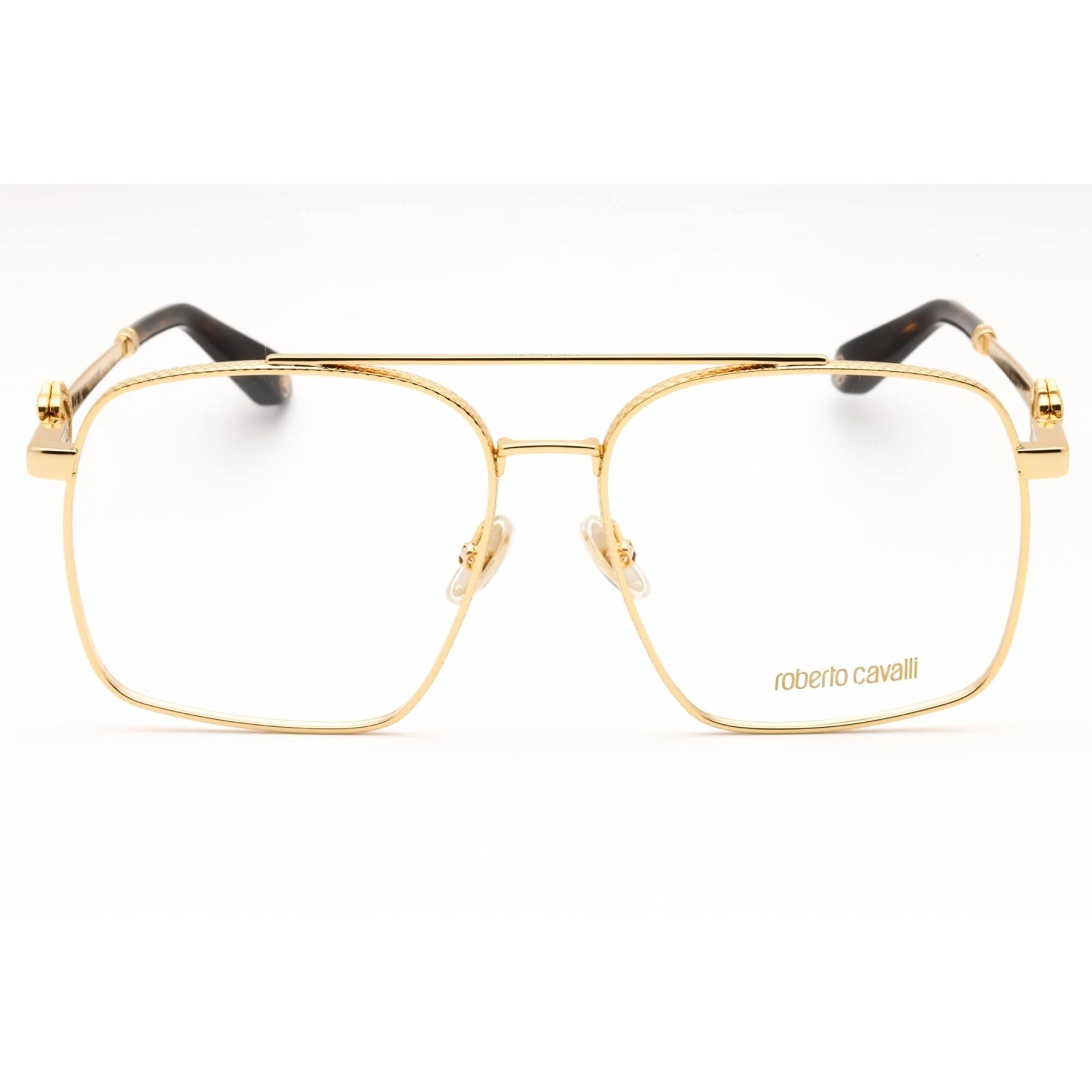 Roberto Cavalli Men's Eyeglasses - Polished Yellow Gold Metal Frame | VRC028 0400