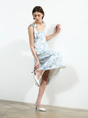 Serenity Dale Crepe Midi Dress