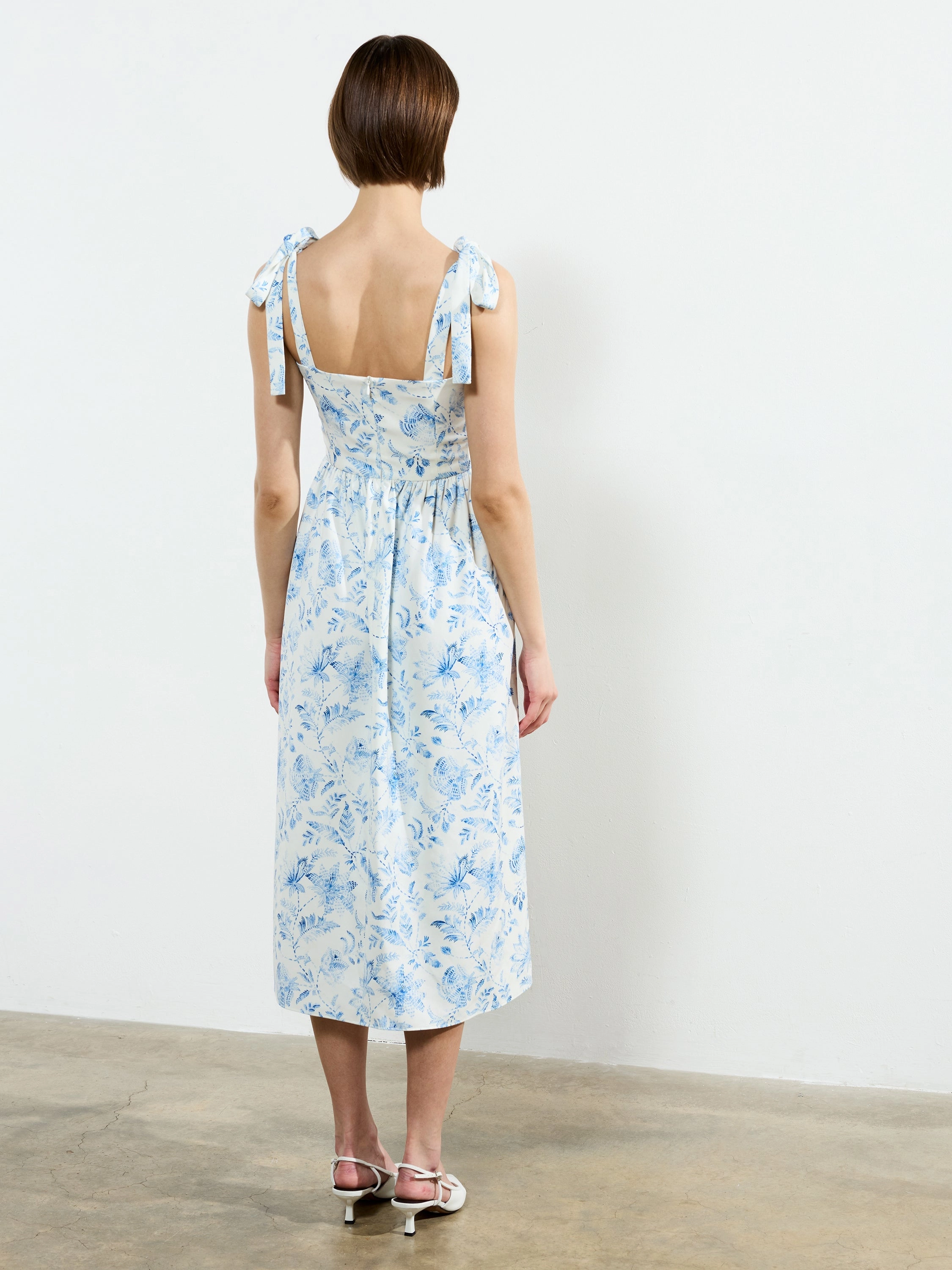 Serenity Dale Crepe Midi Dress